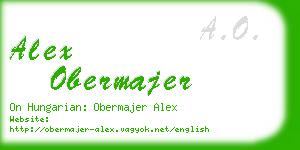 alex obermajer business card